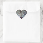 Wolf dierentuin hart sticker (Tas)