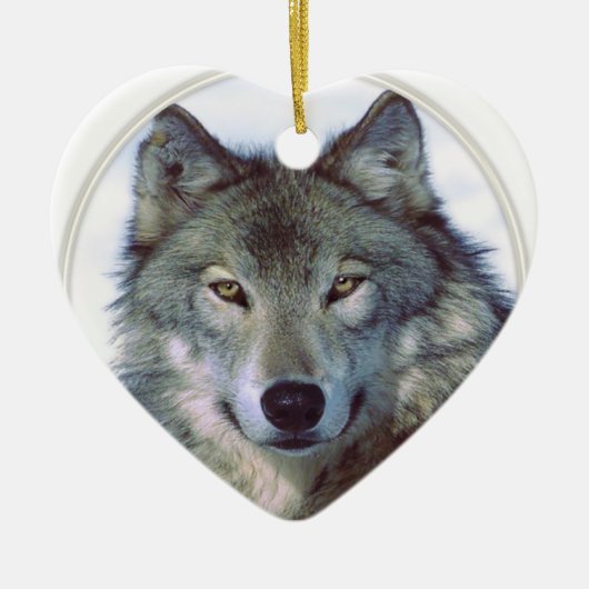 Wolf dierentuin keramisch ornament (Voorkant)