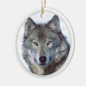 Wolf dierentuin keramisch ornament (Links)