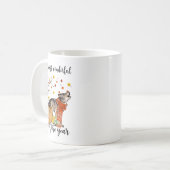 Wolf Dog Herfst Pompoenen Herfst Blad Boom Koffiemok (Voorkant links)