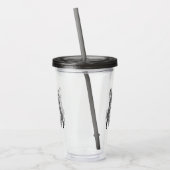 Wolf Dog Motorcycle Rider Acryl Drinkbeker (Links)