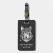 Wolf Dog Motorcycle Rider | Jouw namen toevoegen Bagagelabel (Achterkant verticaal)
