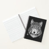 Wolf Dog Motorcycle Rider Notitieboek (Binnen)