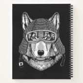 Wolf Dog Motorcycle Rider Notitieboek (Achterkant)