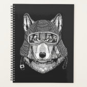 Wolf Dog Motorcycle Rider Planner (Voorkant)