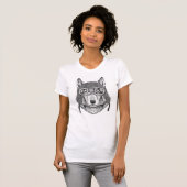 Wolf Dog Motorcycle Rider T-shirt (Voorkant volledig)