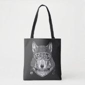Wolf Dog Motorcycle Rider Tote Bag (Voorkant)