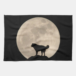 Wolf Dog Towel Sled Hondenliefhebber Art Tea Towel Theedoek