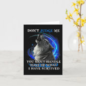 Wolf Don't Judge Me You Can't Handle Half  Kaart (Gele Bloem)