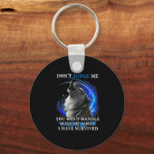 Wolf Don't Judge Me You Can't Handle Half  Sleutelhanger (Voorkant)