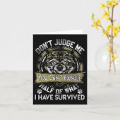 Wolf Dont Judge Me You Cant Handle Kaart (Gele Bloem)