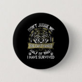 Wolf Dont Judge Me You Cant Handle Ronde Button 5,7 Cm (Voorkant)