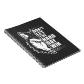 Wolf Don't Let The Hard Day Win Quote Art Notitieboek (Rechterzijde)