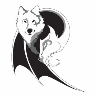 Wolf & Dragon Fotosculptuur Fotobeeldje Button