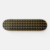 Wolf & Dragon goud zwart skateboard (Horizontaal)