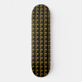 Wolf & Dragon goud zwart skateboard (Voorkant)