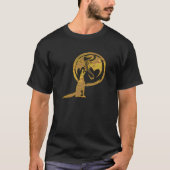 Wolf & Dragon gouden mannen zwart T-shirt (Voorkant)