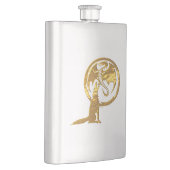 Wolf & Dragon gouden roestvrij stalen kolf Flacon (Rechts)