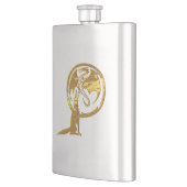 Wolf & Dragon gouden roestvrij stalen kolf Flacon (Links)