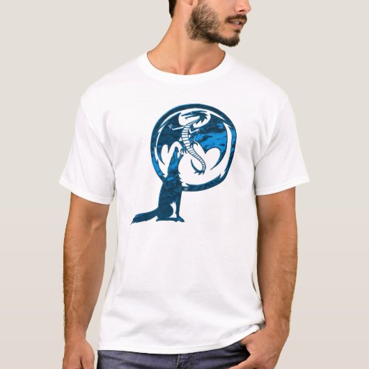 Wolf & Drakenblauw mannen wit T-shirt (Voorkant)