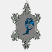 Wolf & Drakenblauw Pewter sneeuwvlok ornament (Links)