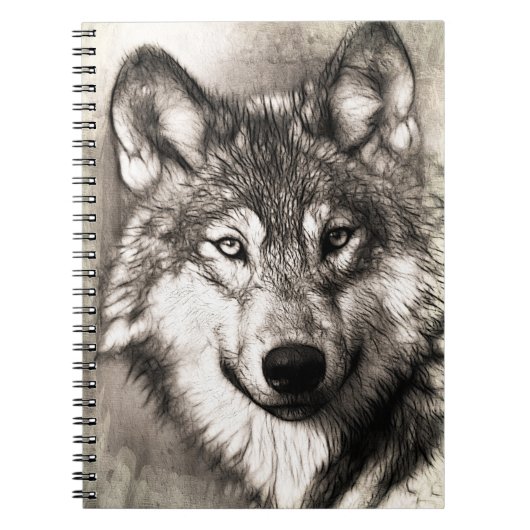Wolf Drawing Notitieboek (Voorkant)