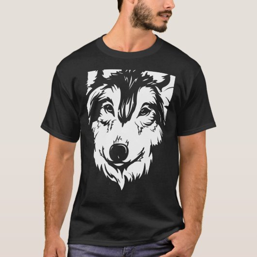 Wolf drawing t-shirt (Voorkant)