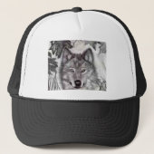 Wolf Drawing Trucker Pet (Voorkant)