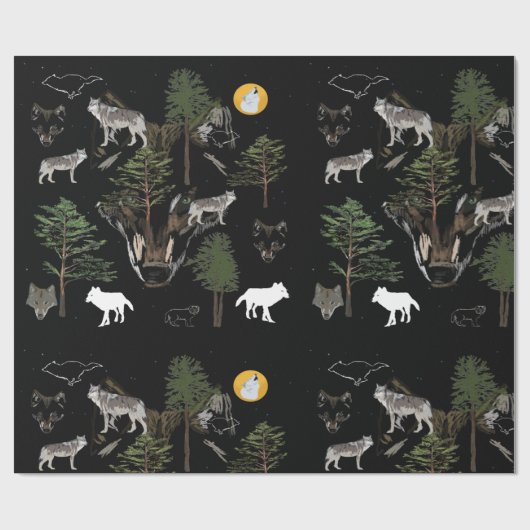 Wolf Dream Cadeaupapier (Vlak)