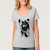 Wolf, Dreamcatcher, Amulet, Talisman T-shirt (Voorkant)