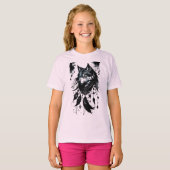 Wolf, Dreamcatcher, Amulet, Talisman T-shirt (Voorkant volledig)