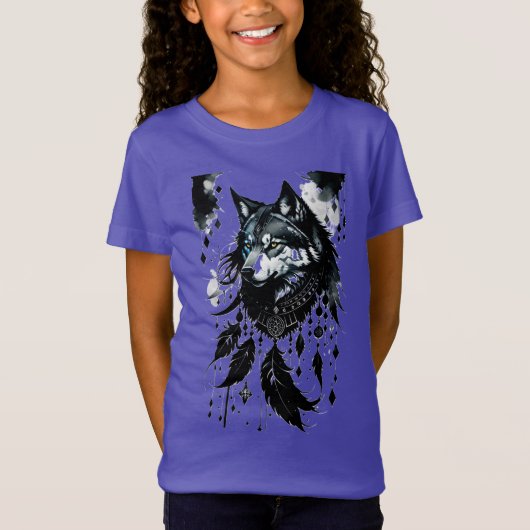 Wolf, Dreamcatcher, Amulet, Talisman T-shirt (Voorkant)