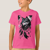Wolf, Dreamcatcher, Amulet, Talisman T-shirt (Voorkant)