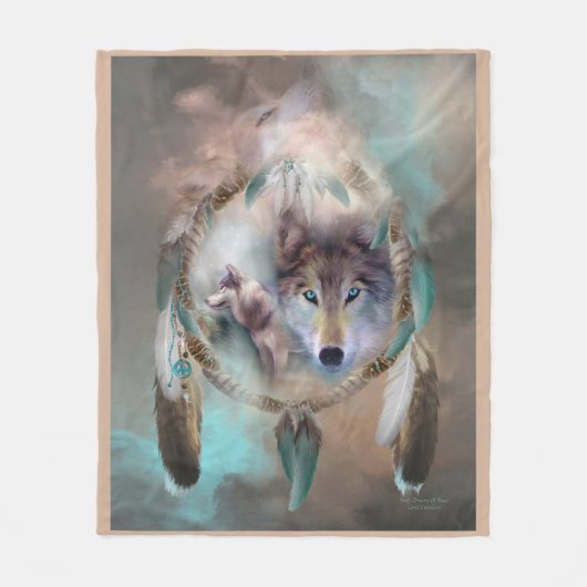 Wolf - Dreams of Peace Art Fleece Blanket (Voorkant)