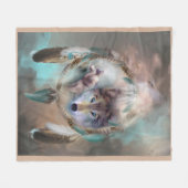Wolf - Dreams of Peace Art Fleece Blanket (Voorkant (Horizontaal))