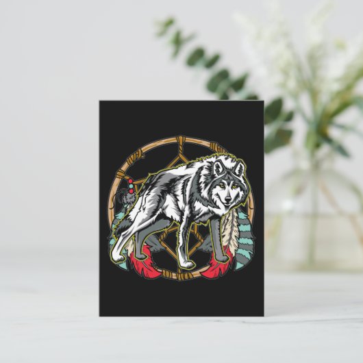 Wolf Dreamweaver Briefkaart (Staand voorkant)
