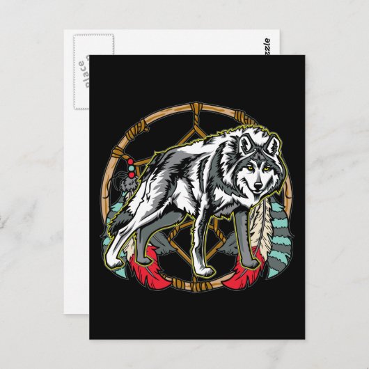 Wolf Dreamweaver Briefkaart (Voorkant / Achterkant)