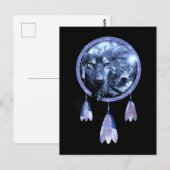 Wolf Dreamweaver Moon Native American Wolves Briefkaart (Voorkant / Achterkant)