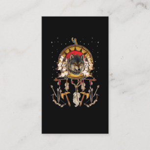 Wolf Dreamweaver Native American Animal Visitekaartje