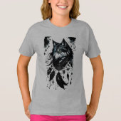 wolf, dromenvanger, amulet, talisman, bescherming, t-shirt (Voorkant)