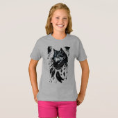 wolf, dromenvanger, amulet, talisman, bescherming, t-shirt (Voorkant volledig)