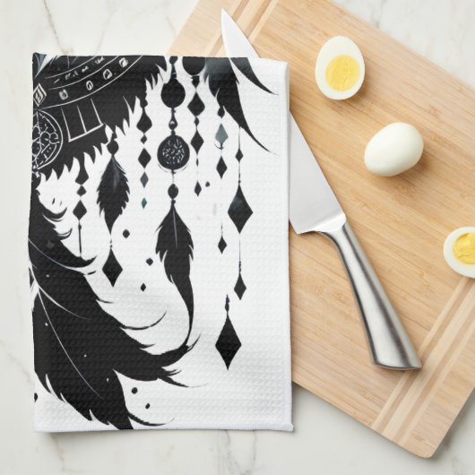 wolf, dromenvanger, amulet, talisman, bescherming, theedoek (Quarter Fold)