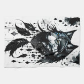 wolf, dromenvanger, amulet, talisman, bescherming, theedoek (Horizontaal)