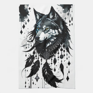 wolf, dromenvanger, amulet, talisman, bescherming, theedoek