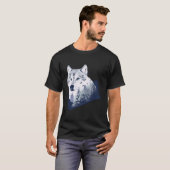 Wolf Dubbele Blootstelling T-shirt (Voorkant volledig)