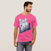 Wolf Dubbele Blootstelling T-shirt (Voorkant volledig)