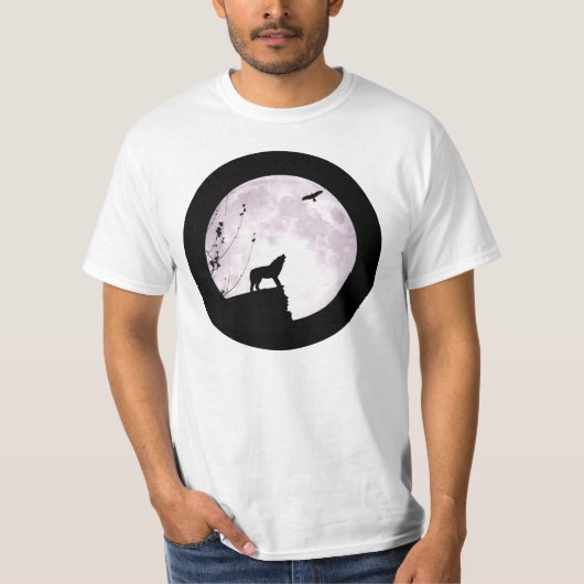 Wolf & Eagle - Full Moon Shirt (Voorkant)