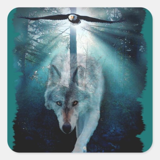WOLF & EAGLE Harmony Wildlife Sticker (Voorkant)