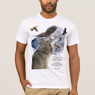 WOLF, EAGLE, RAVEN, Maan, Berg & Gedicht, T-shirt