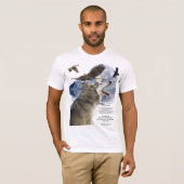 WOLF, EAGLE, RAVEN, Maan, Berg & Gedicht, T-shirt (Voorkant volledig)